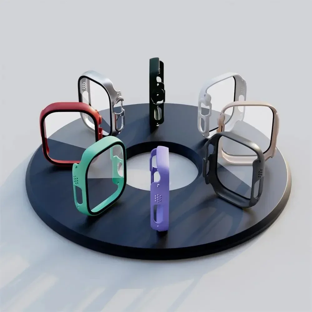 زجاج + حافظة لساعة أبل الترا 2 حافظة 49 مللي متر ساعة ذكية مصد للكمبيوتر الشخصي + واقي للشاشة غطاء مقسى ملحقات سلسلة iwatch #5