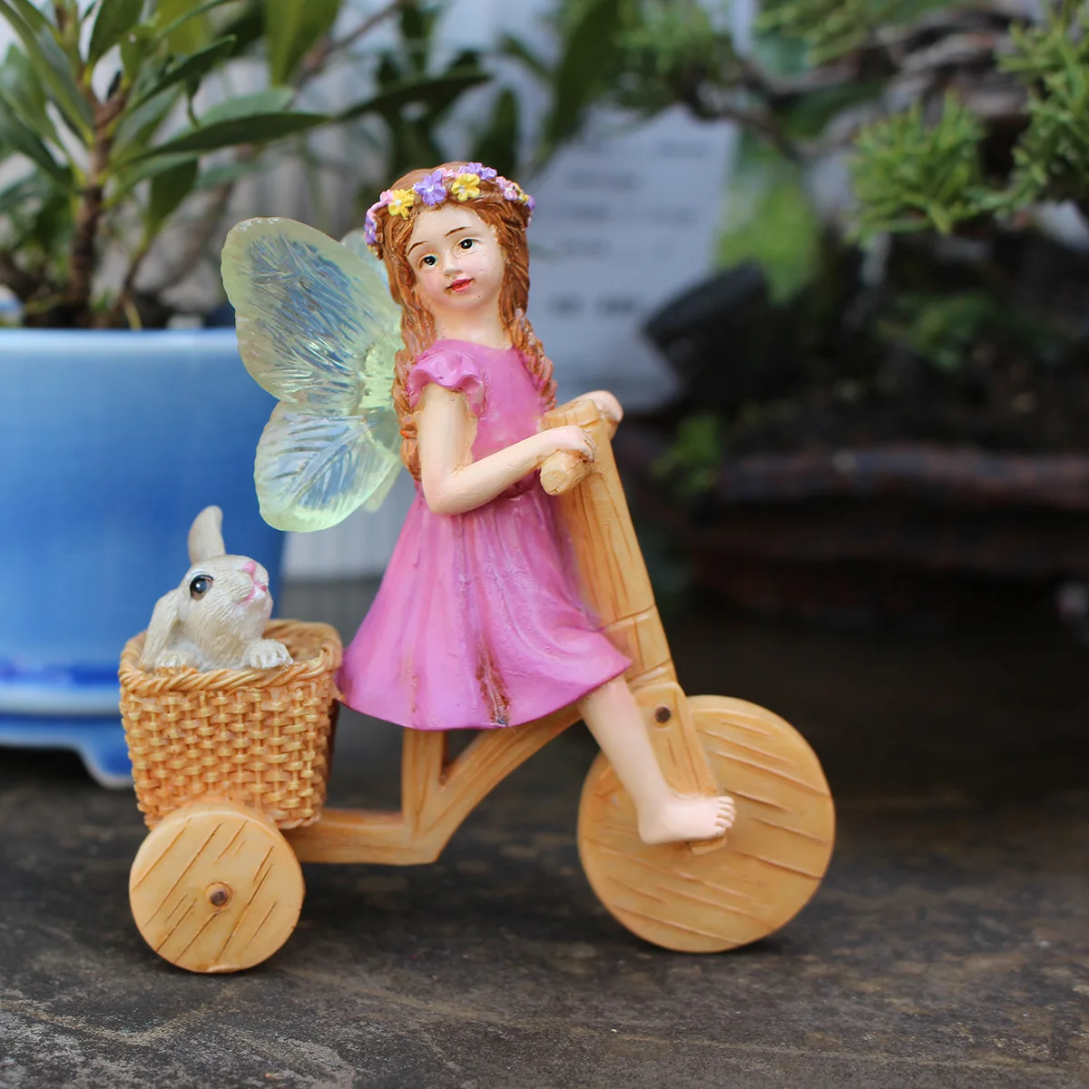 

Bicycle Fairy Resin Figurine - Car & Home Decor Gift for Cyclists