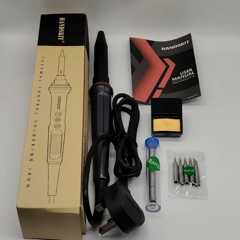 Handskit Model 927 110/220V 90W Digital Temperature Adjustable Soldering Iron - With Accessories EU UK US