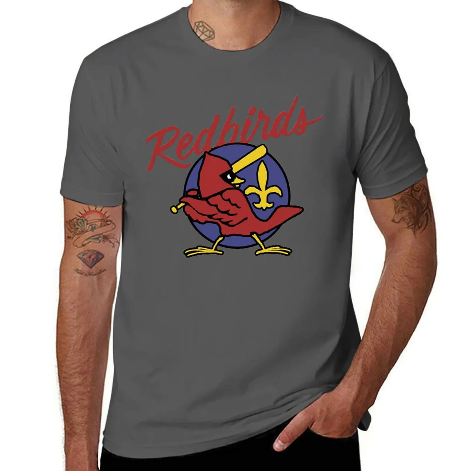 

Louisville Redbirds Vintage Minor League Baseball T-Shirt man t shirts for men casual man tshirt essential t shirt T-Shirt