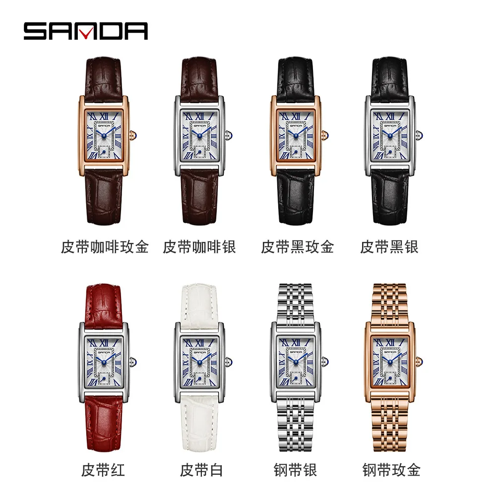 SANDA 1116 Luxury Brand Watch for Women Original High Quality Waterproof Ladies Watches Stainless Steel Fashion Mini Wristwatch