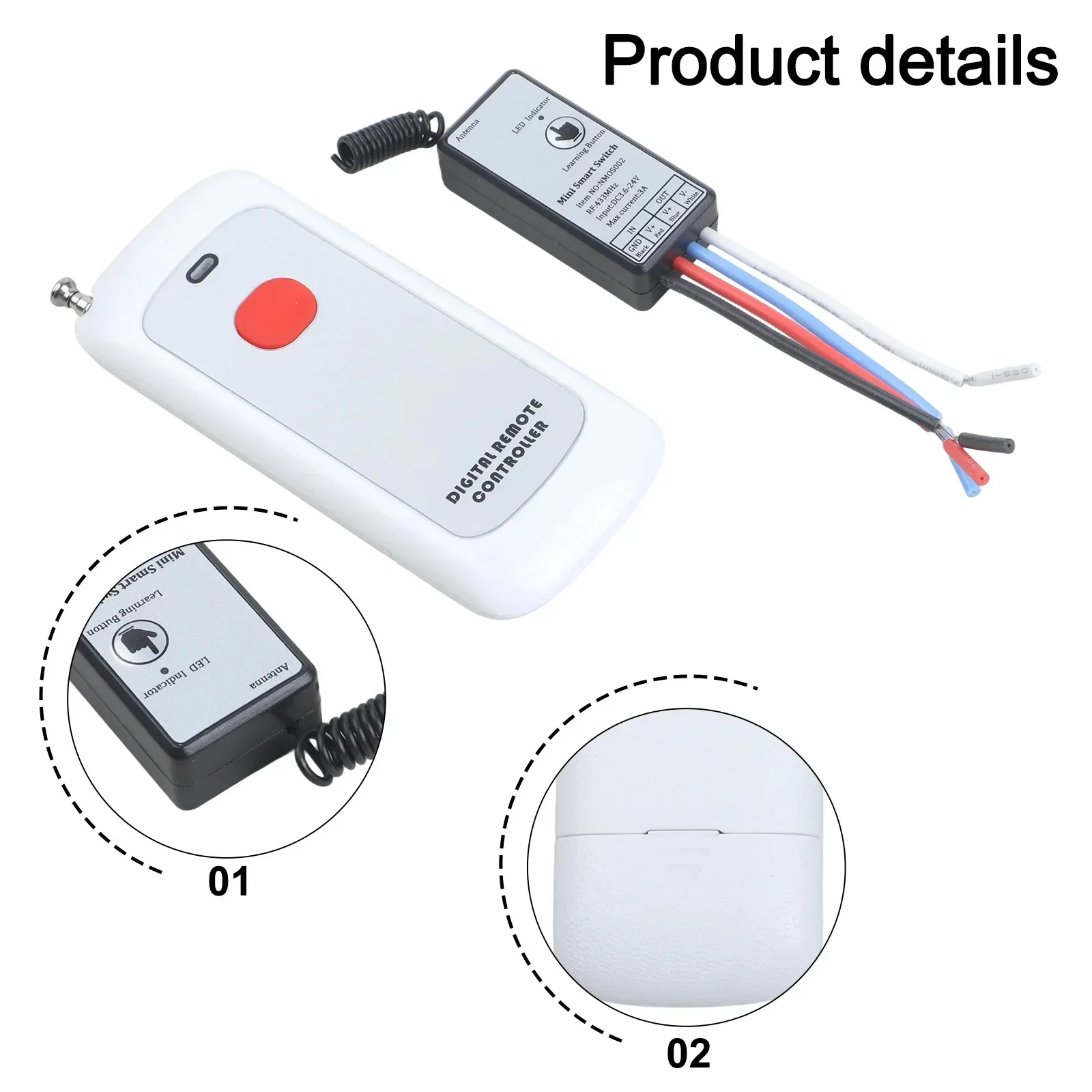 For Tree Stand Color White, Black Remote Control Wireless Feeder Long Range Control Compatible With 12V Feeders