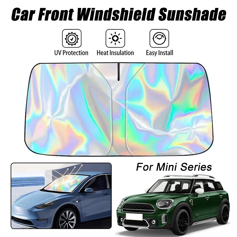 For MINI Cooper One Clubman Countryman Cabrio JCW Paceman Foldable UV Reflective Automotive Windshield Sunshade Car Accessories
