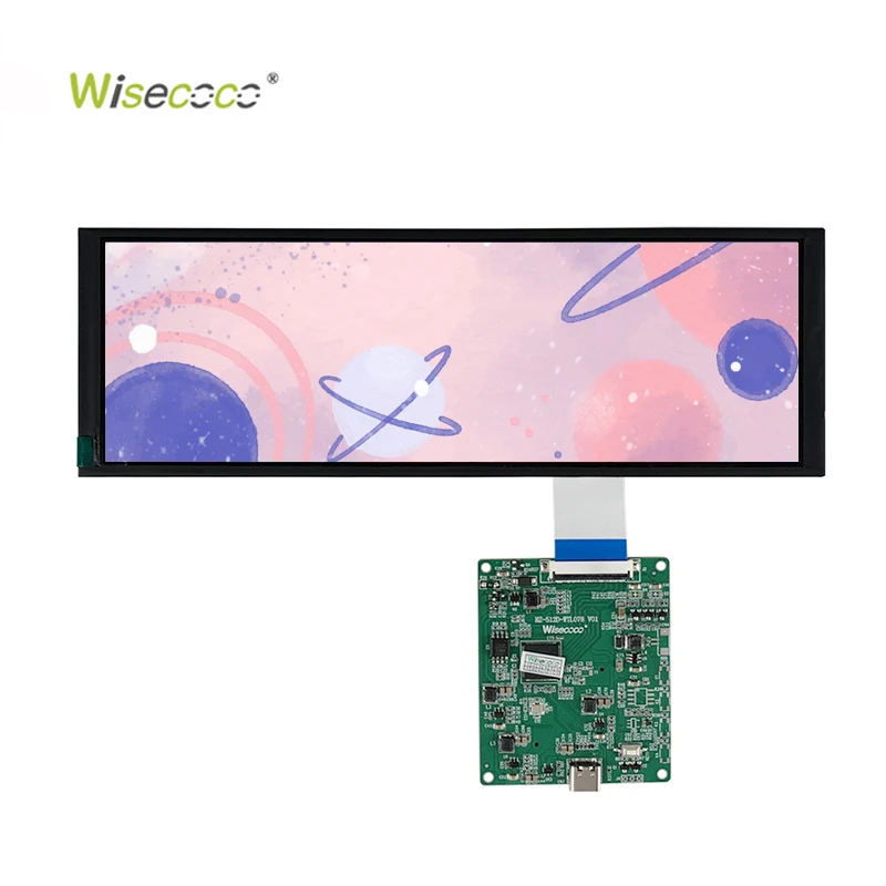 Ультраширокий LCD LED-дисплей Wisecoco 7.84/7.9 дюйма, 1280*400 FHD, TFT LCD-модуль