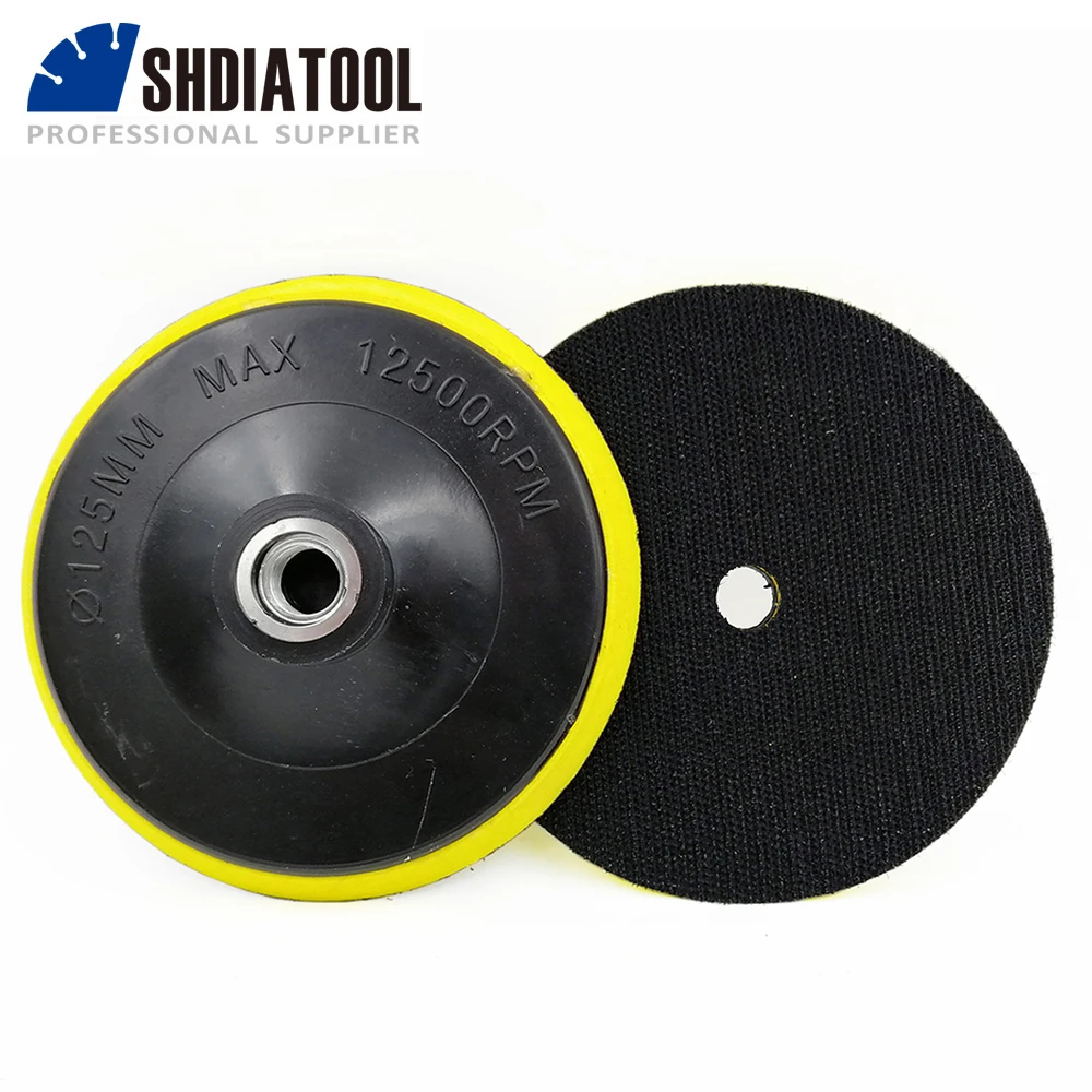 SHDIATOOL Dia100/125mm M14 أو 5/8-11 موضوع رغوة البلاستيك منصات الظهر ل منصات تلميع الماس الرملي القرص الداعم 4 بوصة/5 بوصة
