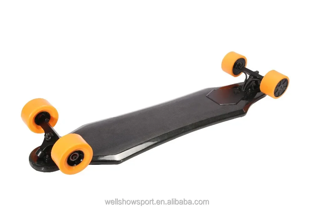 Wellshow Sport Lightest,most Advanced Carbon Fiber Electric Longboard Skateboard Controlled By Handhold Wireless Remote