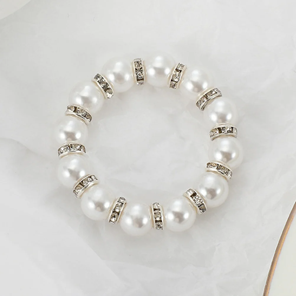 24 pezzi portatovaglioli con perle finte, fibbie decorative con accento di strass e perline per portatovaglioli con strass da tavolo per feste di nozze