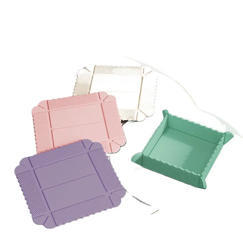 

Silicone thermal insulation mat foldable dining table mat hot dish plate placemat casserole soup pot anti-scalding household hig