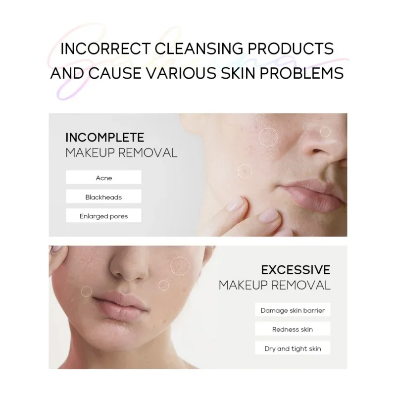 100ml Japón Sakura removedor de maquillaje agua extracto de flor de cerezo limpieza profunda poros de la cara refrescante suave húmedo maquillaje quitar