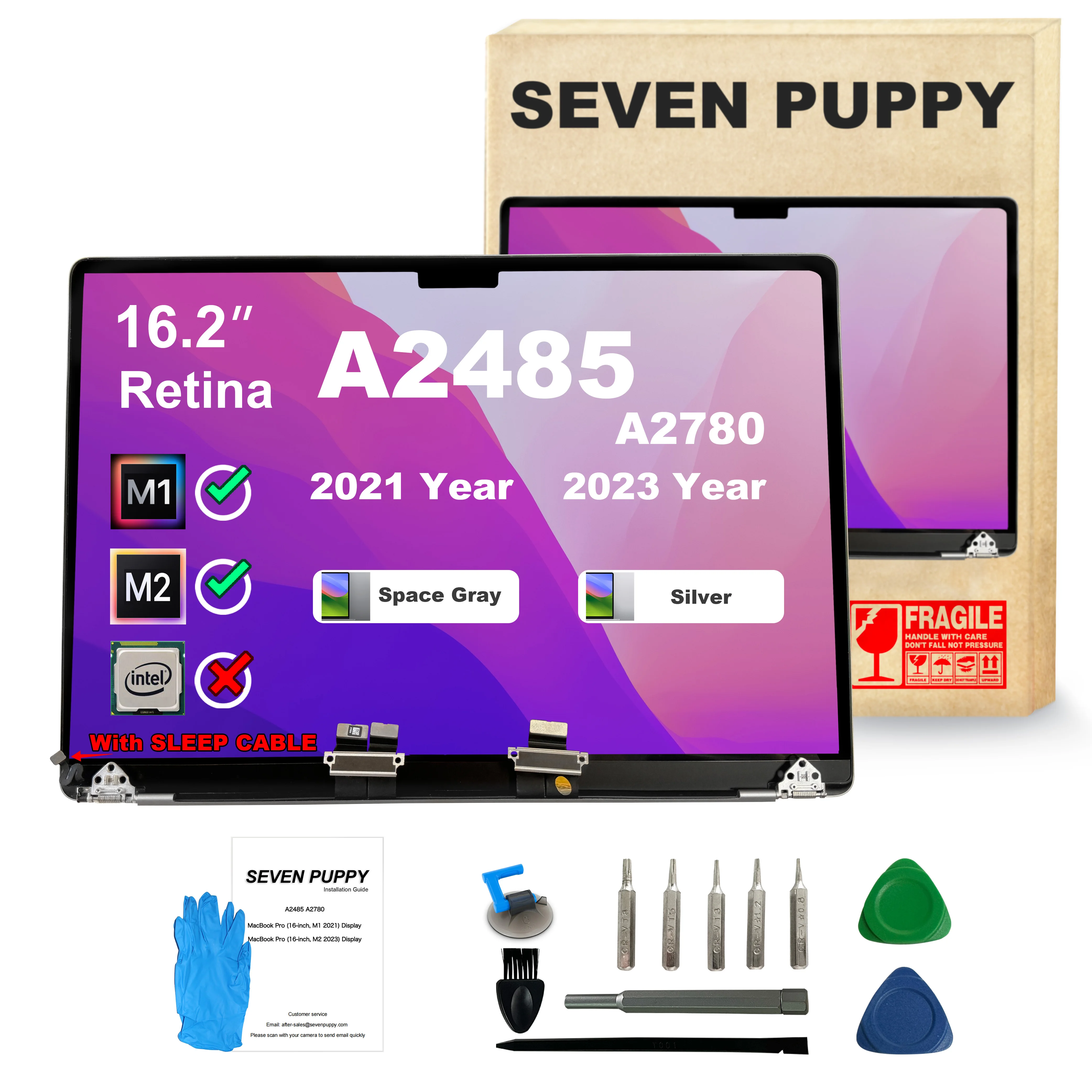 （ SEVEN PUPPY ）LCD Screen Replacement For Macbook Pro Retina 16