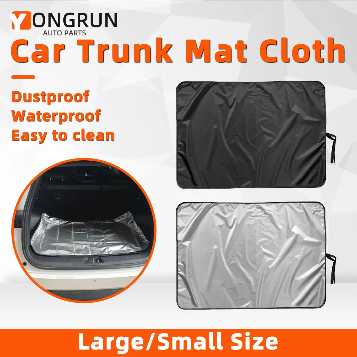 YONGRUN Car Trunk Mat Waterproof Cargo Liner Nonslip Boot Floor Protector Easy Clean Rear Storage Pad for SUV Sedan Accessories