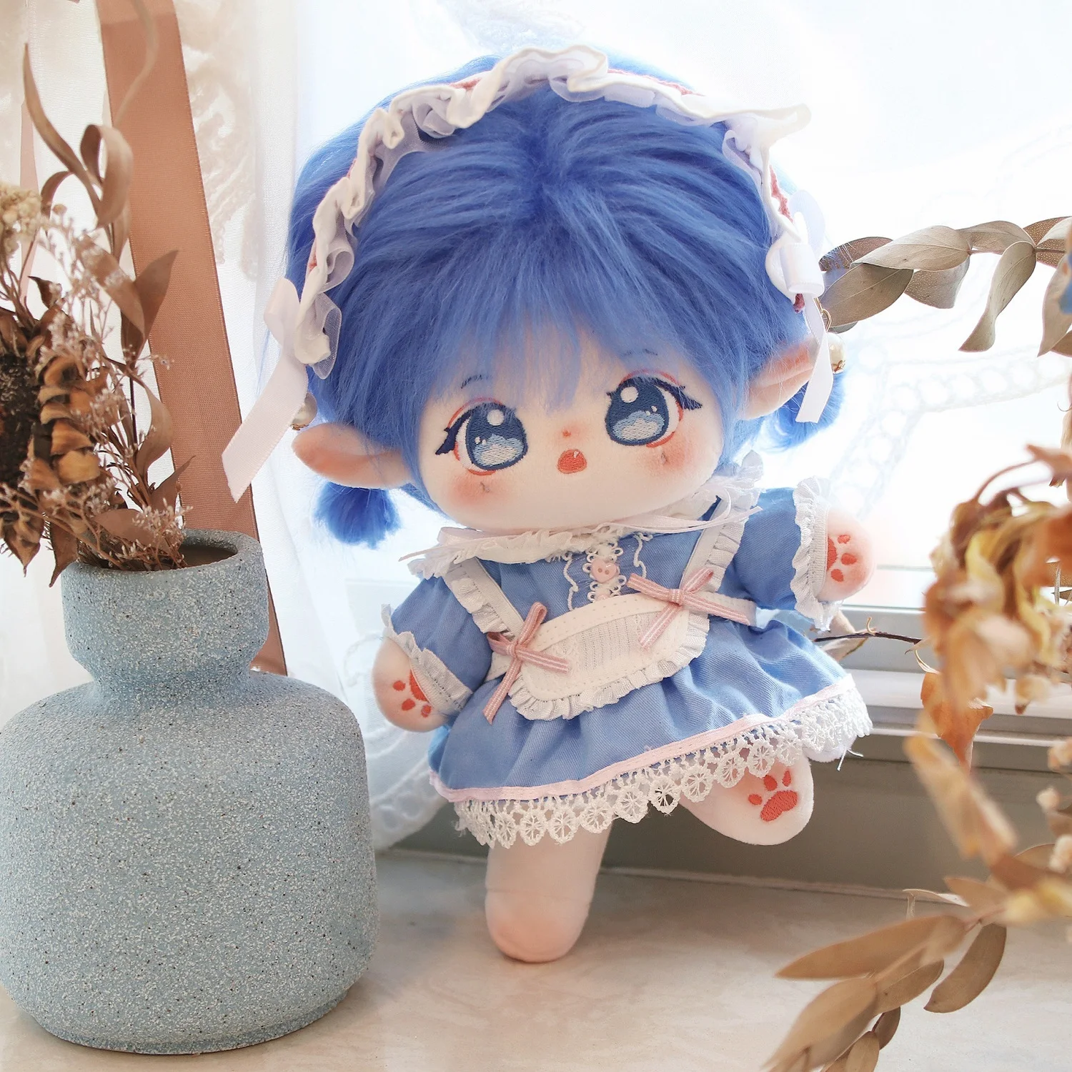 New Cute 20cm Cotton Dolls Without Attributes Klein Fried Girls With Skeleton Star Dolls Kawaii Plush Doll Birthday Gift