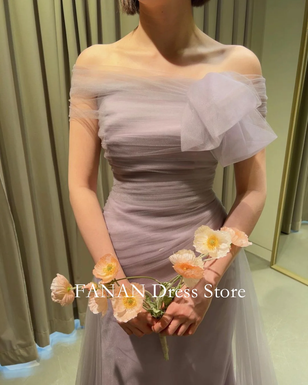 Colavis Asta Customized Purple Prom Dress Wedding Evening Dresses Performance Mermaid Tulle Pleated Party Dress Evening Gowns