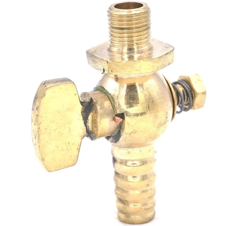 1/8 "1/4" 3/8 "1/2" BSP außengewinde auf 8mm 10mm I/D Schlauch stacheldraht Messing Ablauf petcock Abschaltung Ventil für Kraftstoff Gas Öl Luft – Detail 2