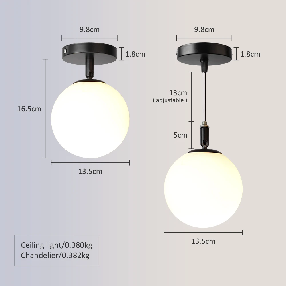 Nordic Glass Ceiling Light LED Minimalists Round glass Lamps For Corridor Living Rooms Entryway Aisle Stairs Decorative Fixtures