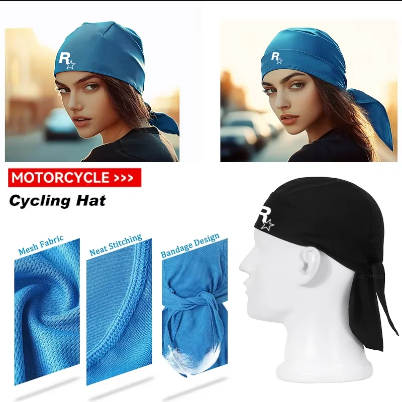 R star hat  Outdoor Cycling Pirate Hat Summer Cycling Cap Quick Dry Breathable Pirate Hat  Motorcycle Hat