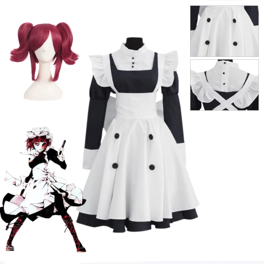 

Black Butler Mey-Rin Maid Outfit Cosplay Full Set With Accessories Wig Adult Women Halloween Comic Con Anime Role Play Outfit
