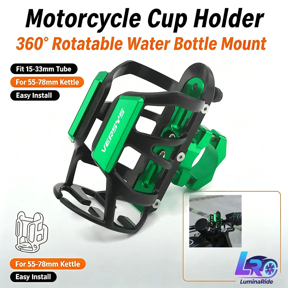 For Kawasaki Versys 1000 650 Versys X300 Beverage Water Bottle Cage Drinks Holder Water Cup Holder Motorcycle