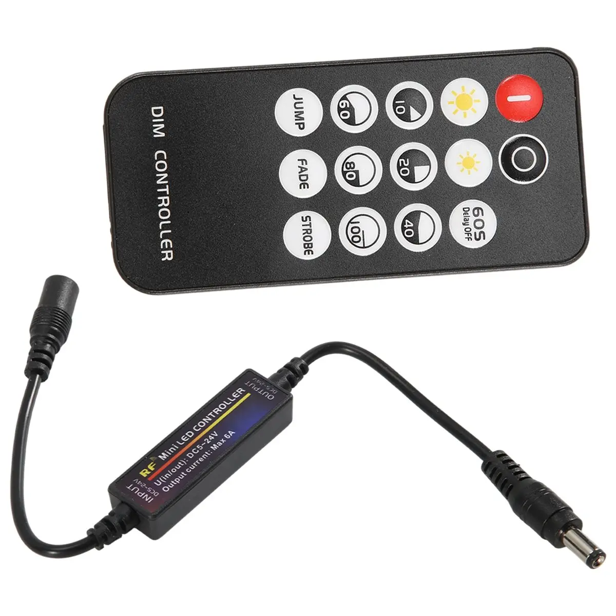 Remote Controller LED Dimmer DC5V-24V Brightness Adjustment 14-Key Dimmable Connector Switch for LED Strip Light