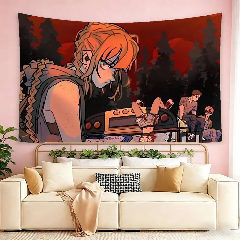 Comics S-school B-bus G-graveyard Flags Wall Hanging Tapestry Outdoor Garage Room Decorative flag