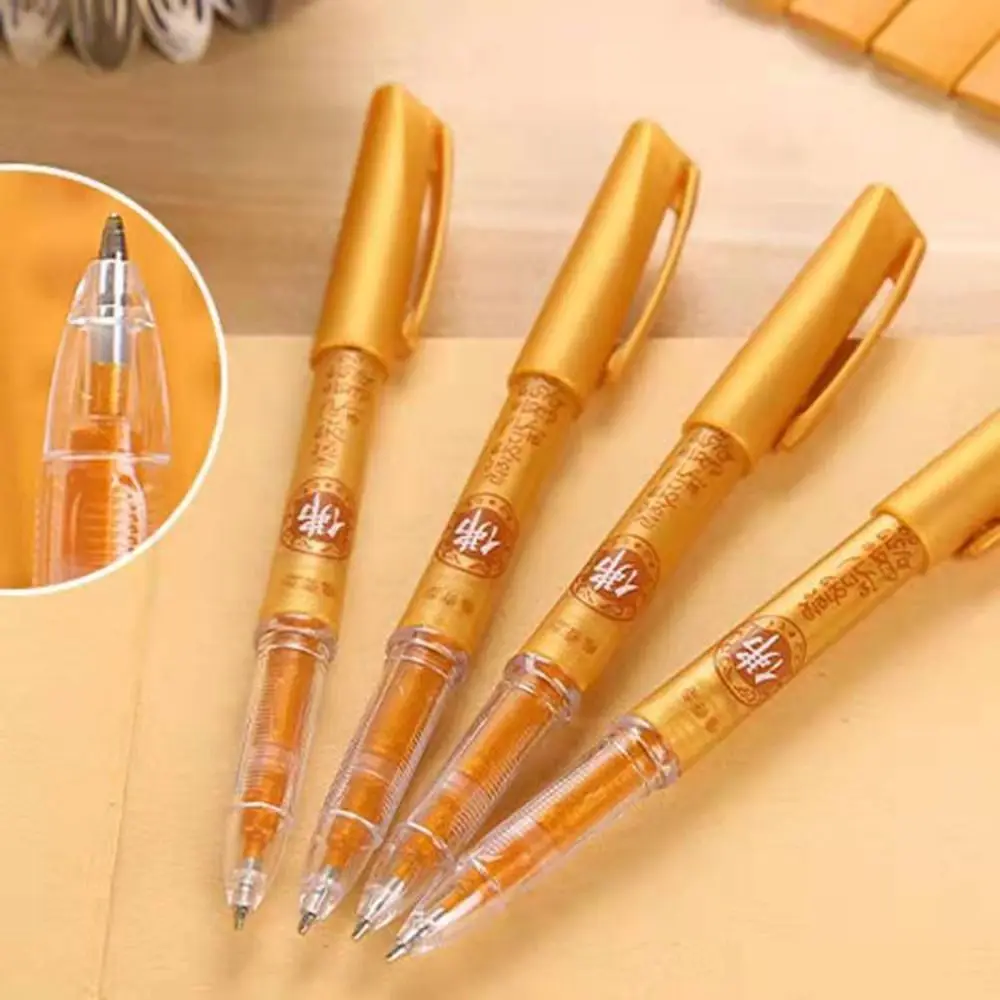 100/20 pcs 0.7mm Glitter Gold Pen Refills Large Capacity Smooth Scripture Copying Pen Refills Temple Thick Tip