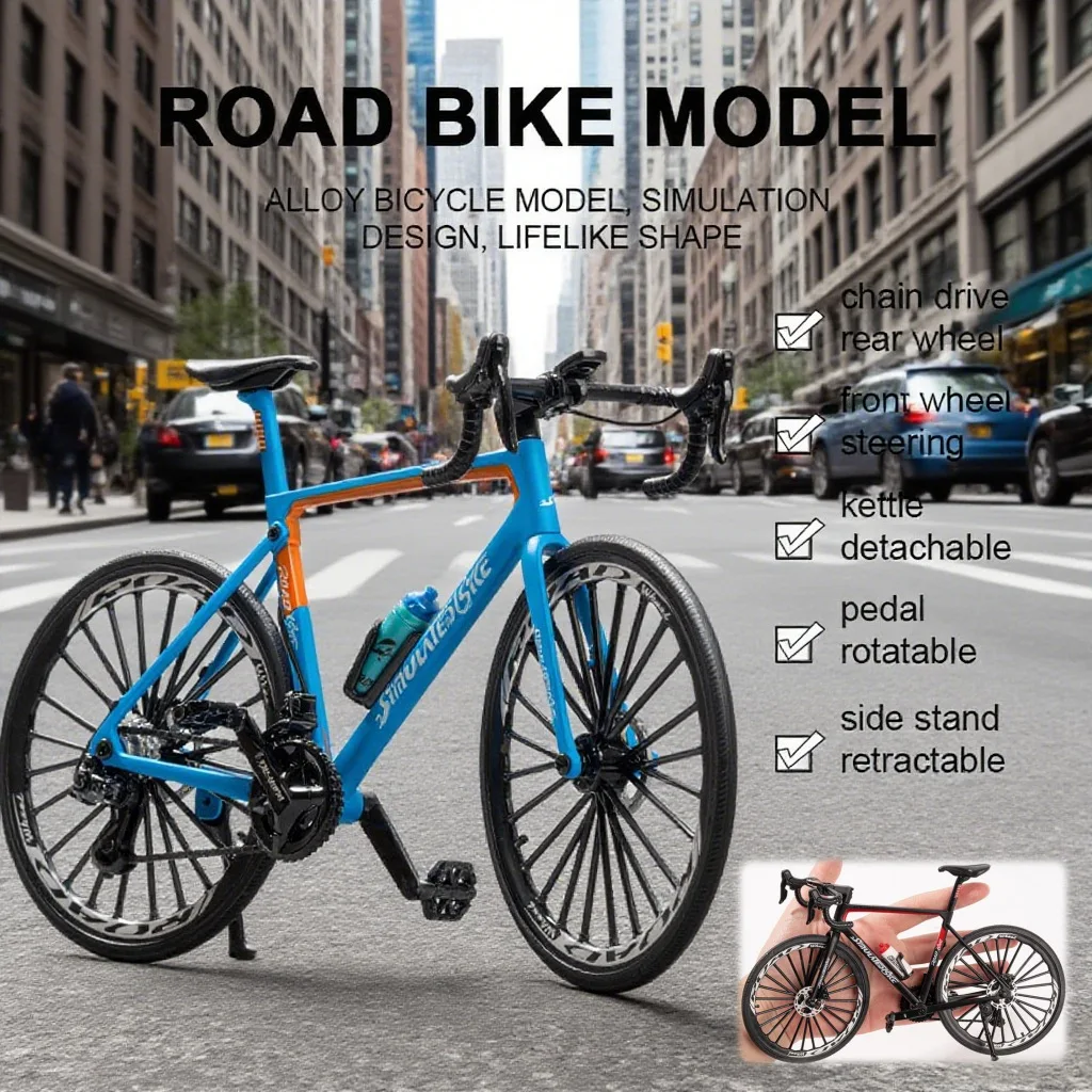 

Alloy Mountain Bike Model, Realistic Gear Toy with Front and Rear Shock Absorbers, A Gift for Bike Enthusiasts