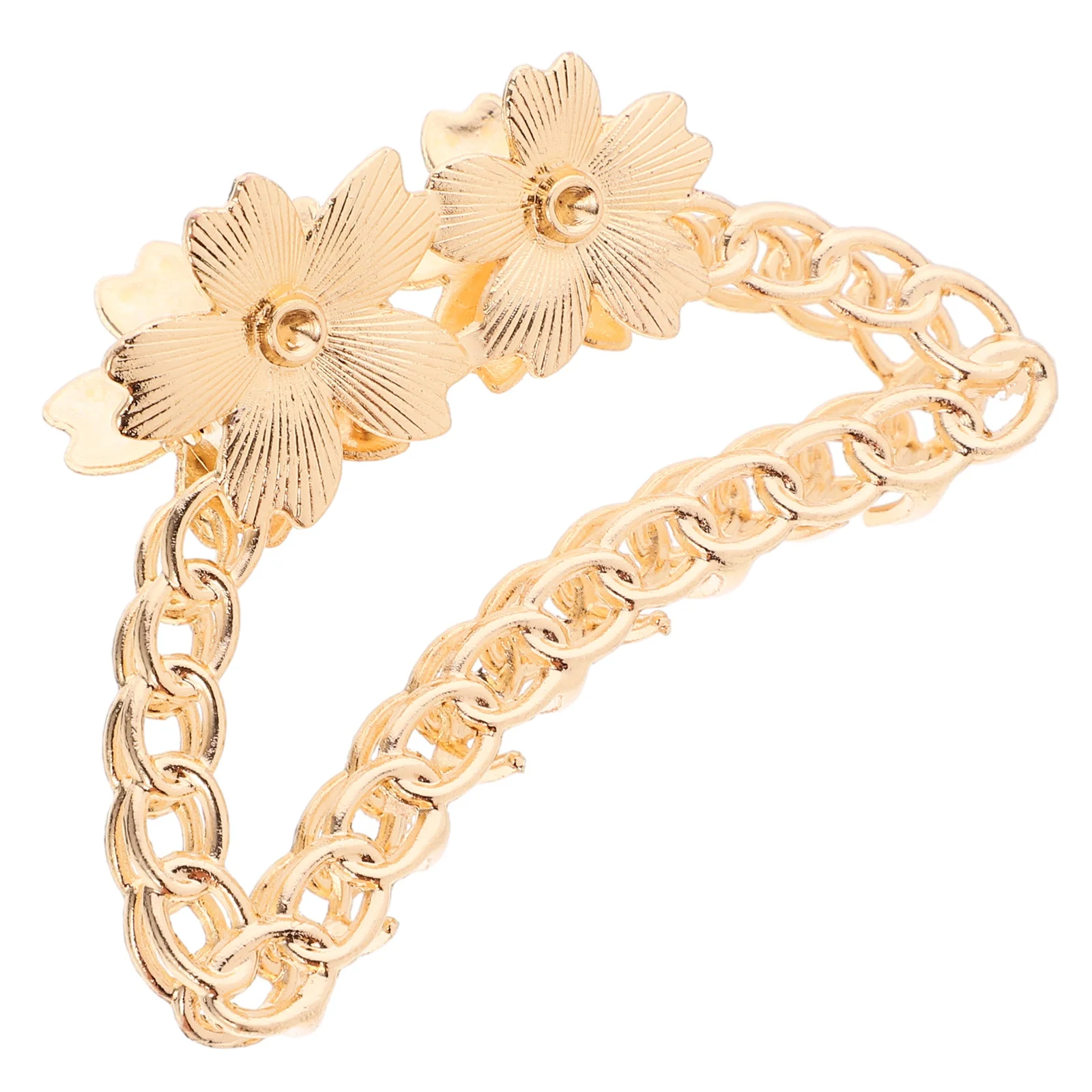 Hair Claw Flower Jaw Clip Chain Hair Clip Beautiful Barrette Women Accessory