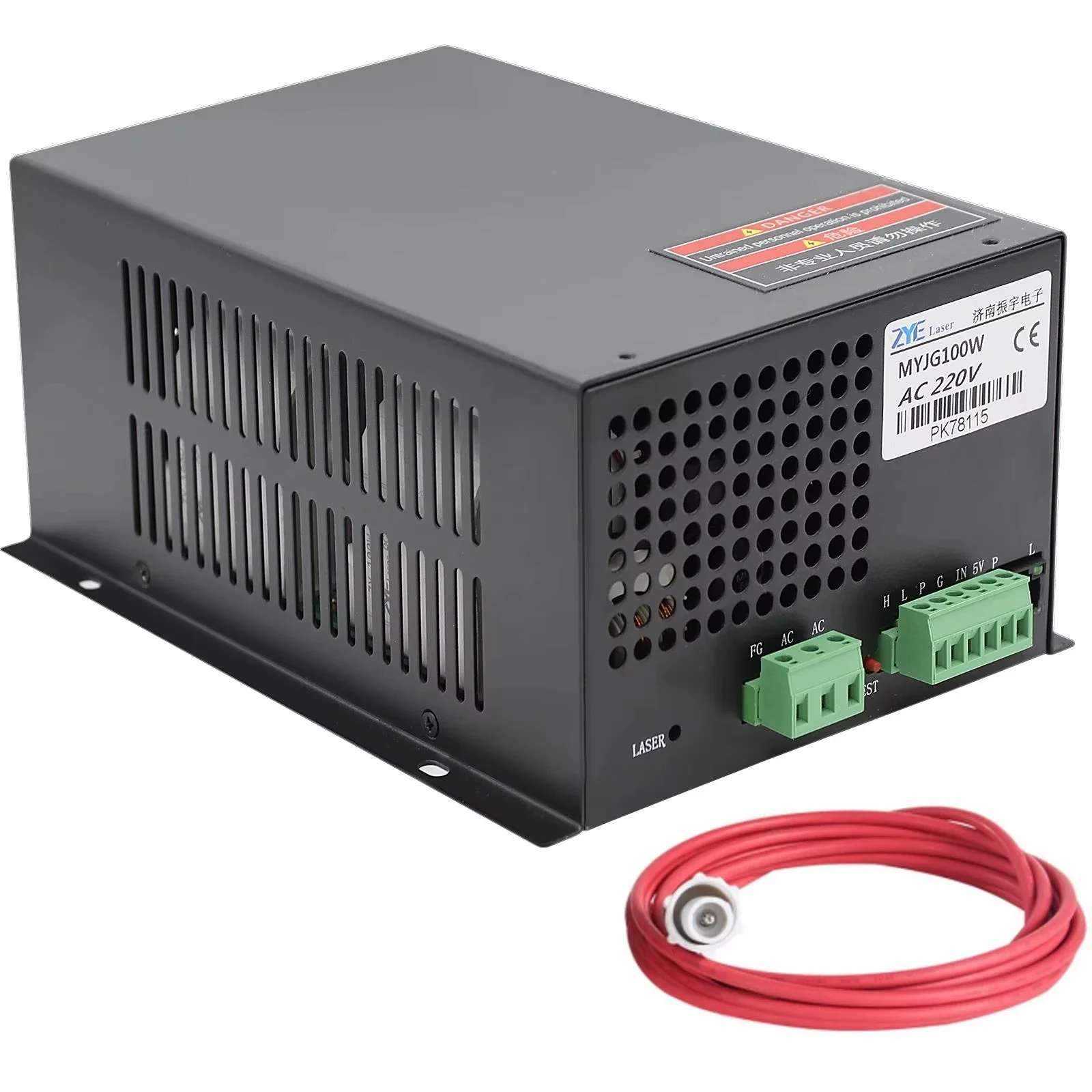 SIHAO CO2-Laser-Netzteil 60W-150W mit CC&OCP, Schnelle Wärmeableitung, Multimarken-Kompatibilität für Laser-Graviermaschinen/-Schneidegeräte