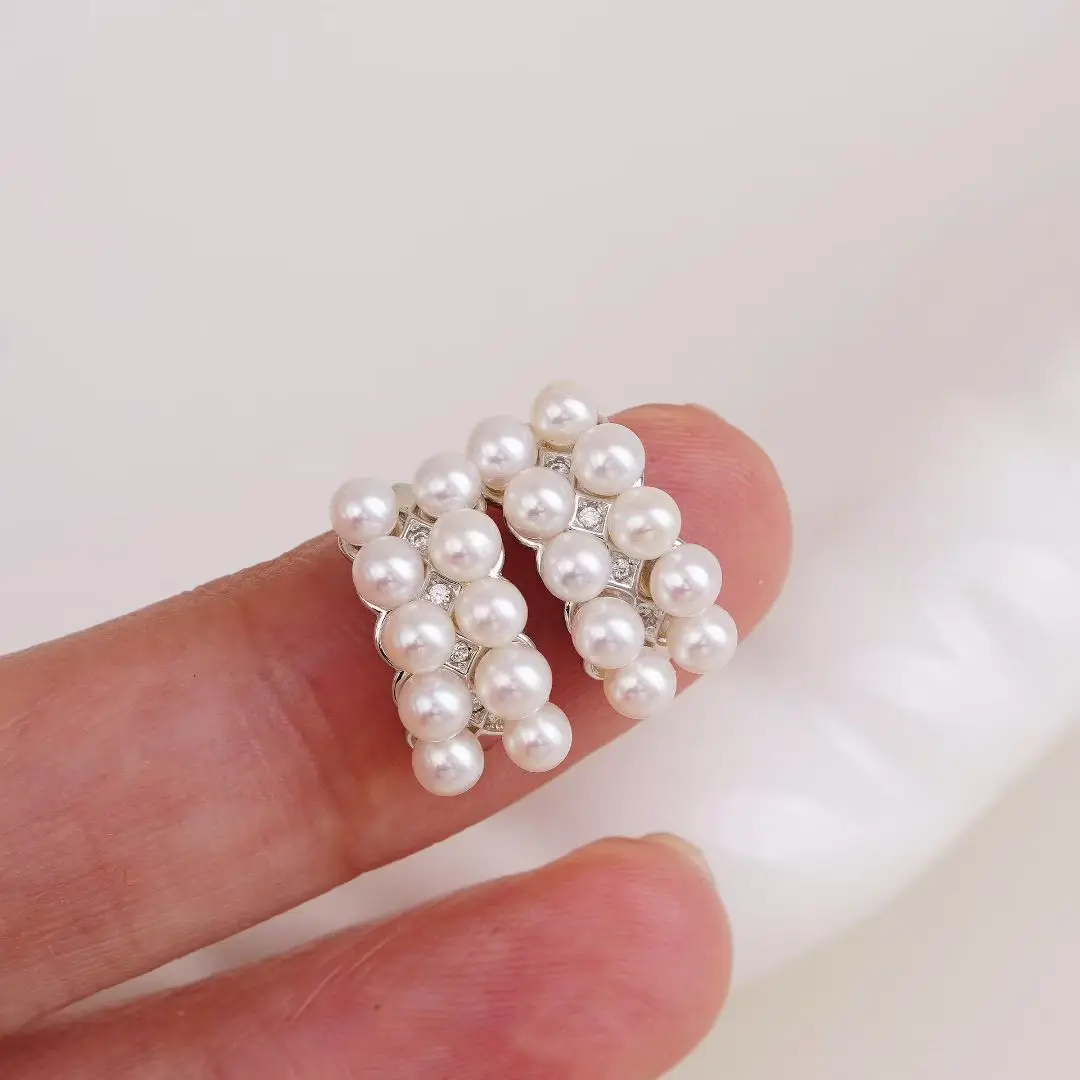 

Серьги из стерлингового серебра 925 пробы, базовые крепления, крепления для ювелирных изделий, аксессуары для жемчуга 3-4 мм, 3 пары/лот