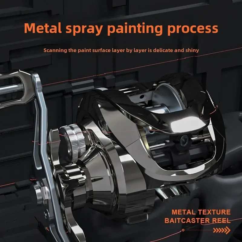 Carrete Metal Master resistente agua de mar – Perfil de gota negro - imagen 5