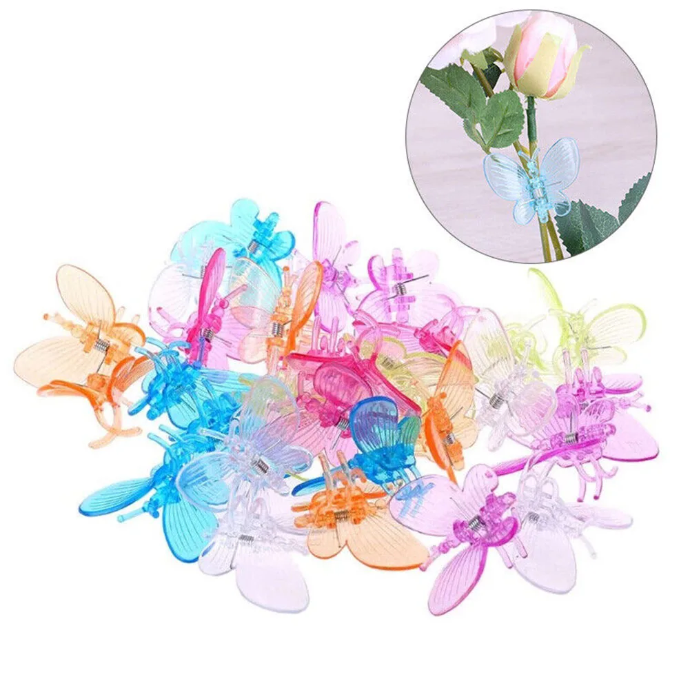 Accessories Vine Fix Clip Flowers Vine Clip Garden Support Clip Orchid Clips Plant Fix Clips Random Color Brand New