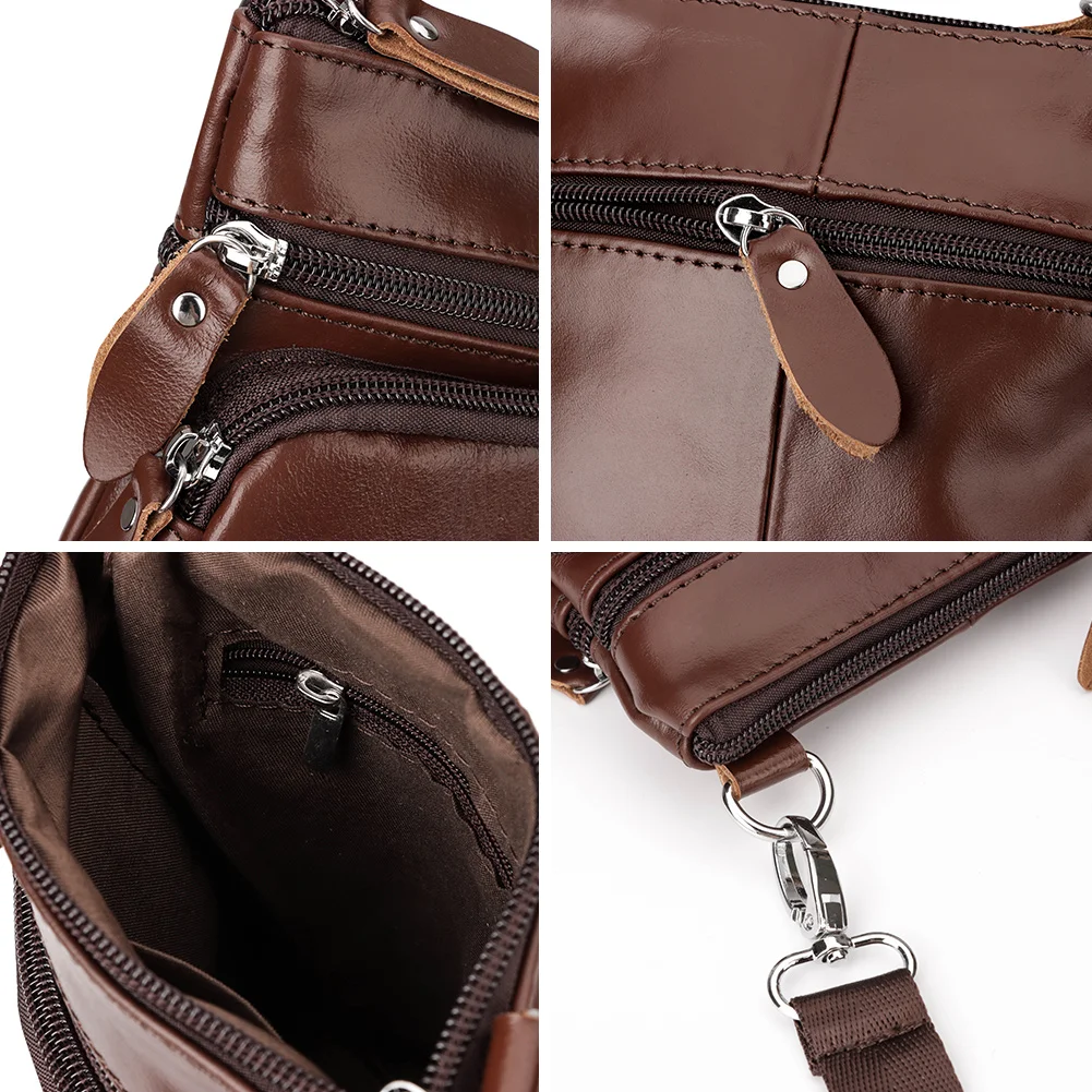 Brand First Layer Leather Men Shoulder Bag for Ipad Casual Messenger Bag High Quality Small Male Travel Designer Handbag Bolso