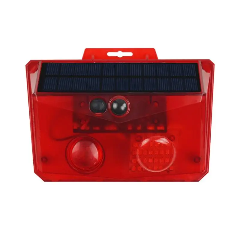 Solar alarm light outdoor human sensing infrared waterproof low frequency 129 dB courtyard sound-light control burglar alarm