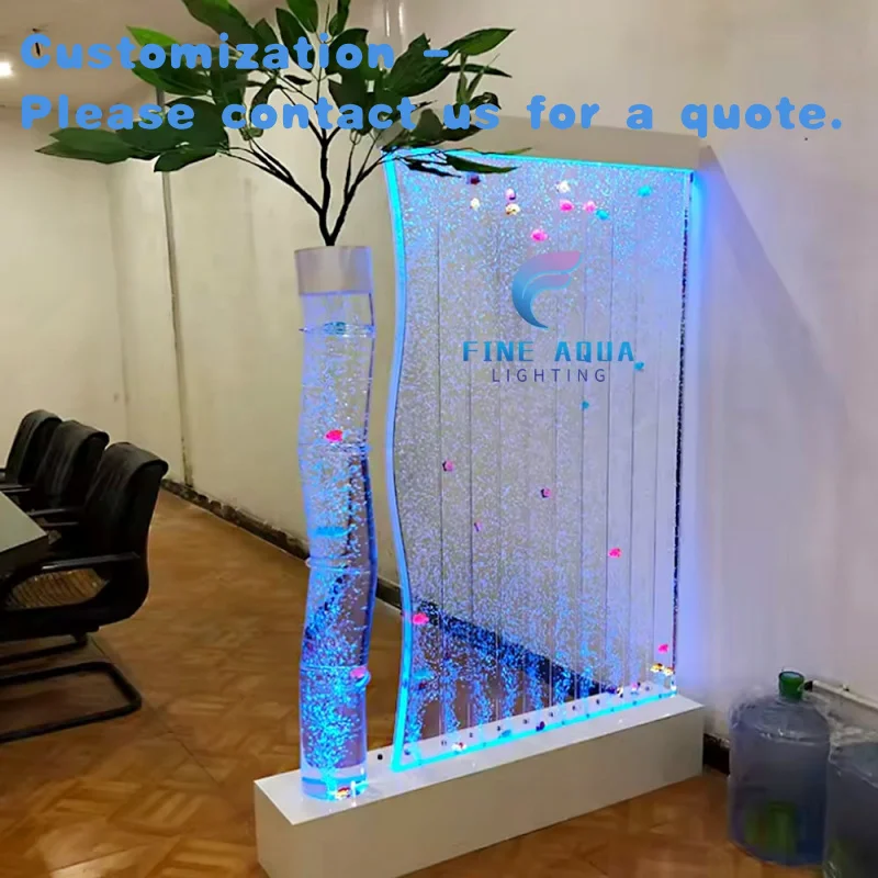 

Изготовленный на заказ. Высококачественная акриловая светодиодная мебель с кокосовым пузырьком, настенная перегородка для украшения комнаты