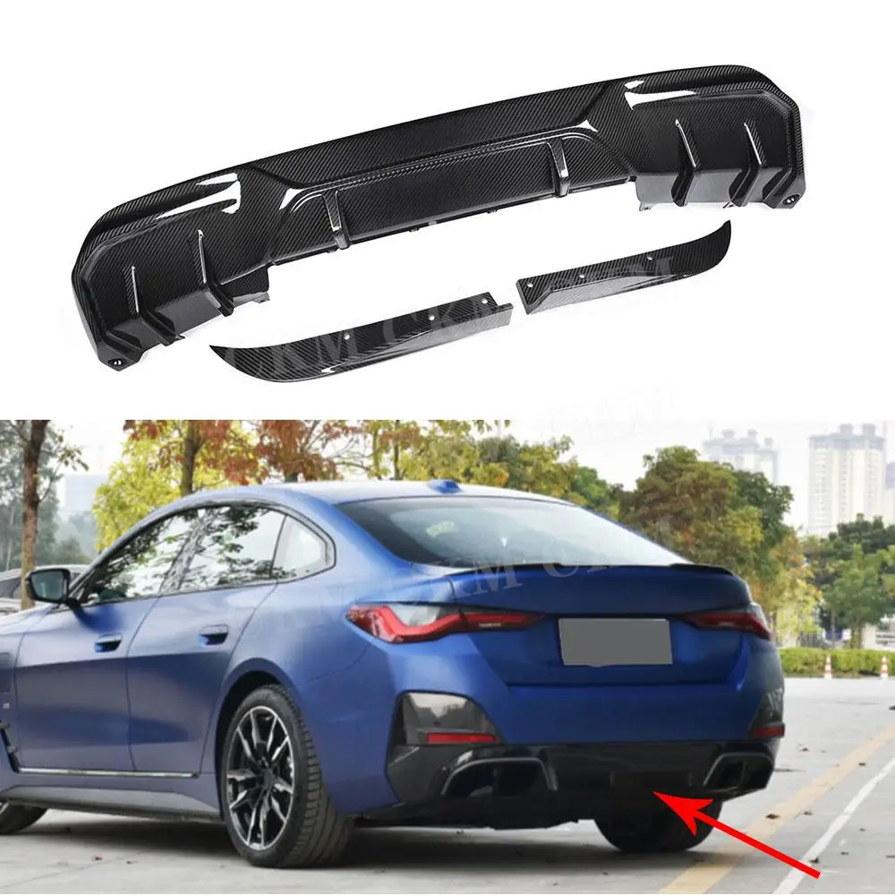 

For BMW 4 Series I4 Electric Sedan M50 eDrive40 Tuning 2021+ Accessories Rear Bumper Lip Diffuser Side Splitters Canards