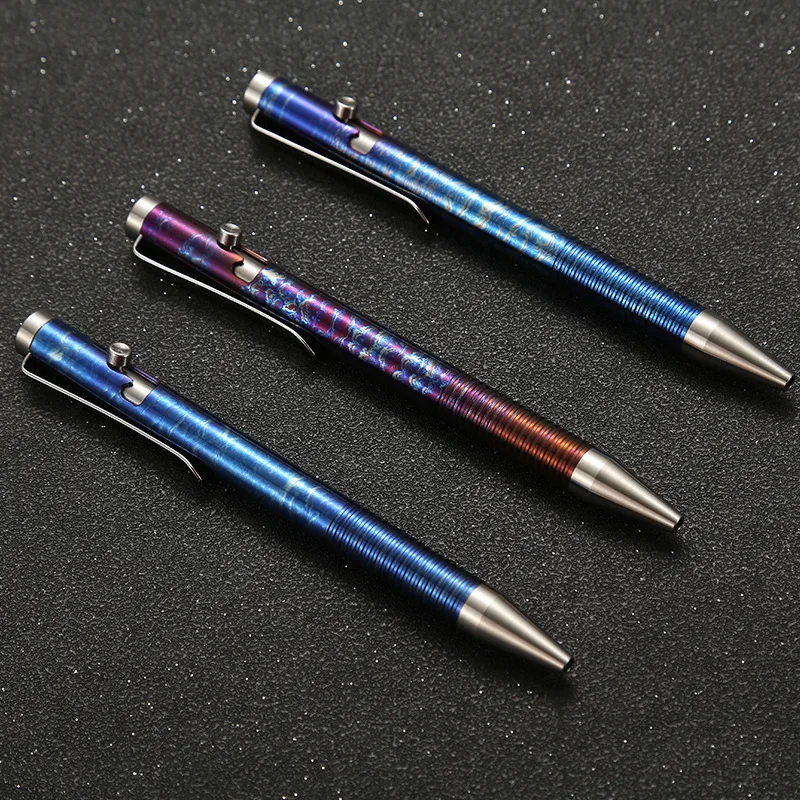 

Titanium Alloy Survival Outdoor Tactical Pen Fantasy Color Self-Defense Ballpoint Pen