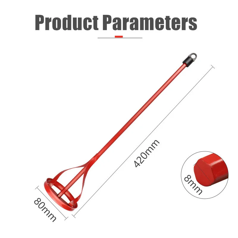 Hexagon Shaft Plaster Paint Mixer Attachment Electric Drill Mixing Paddle Muilt-use Putty Cement Mortar Stirring Rod drop shippi