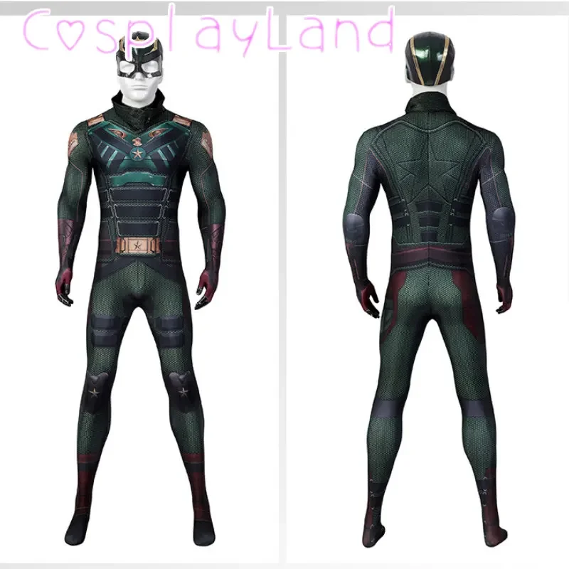 The Boys Season 3 Payback Soldier Boy Cosplay Costume Suit Ben Printing Stretchy Jumpsuit Helmet Soldier Boy Spandex Bodysuit view 2
