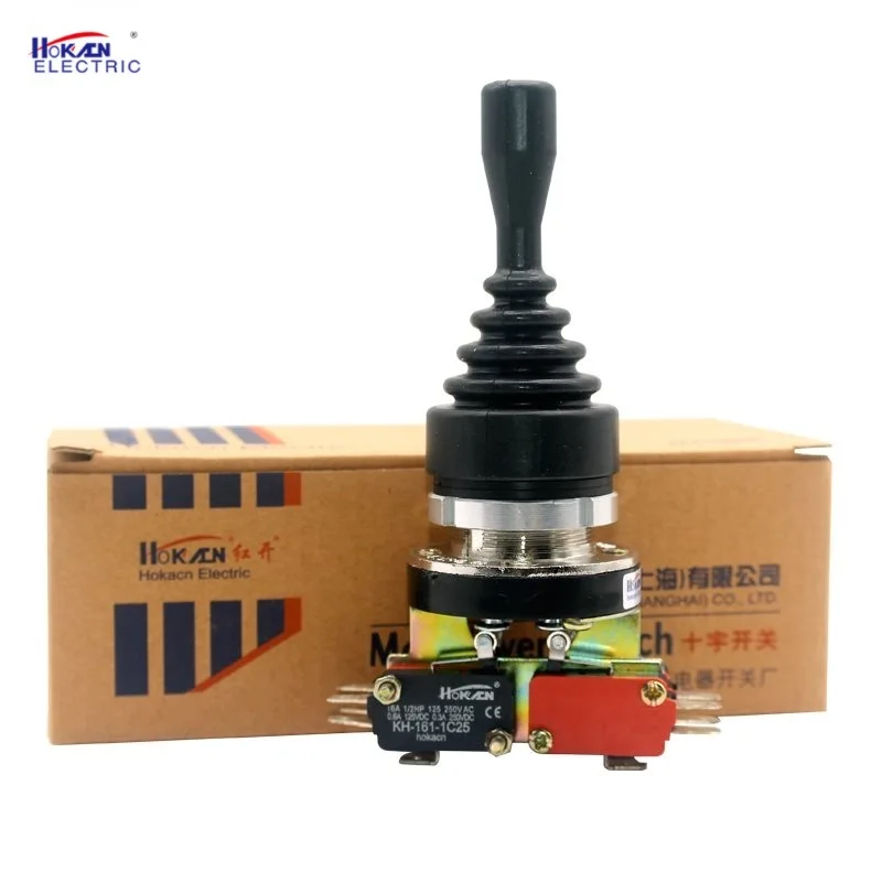 Hongka HKA1-41QZ Cross Switch 4 Way Self Latching Locking Reset Momentary 4NO 4NC Master Monolever Joystick Switch