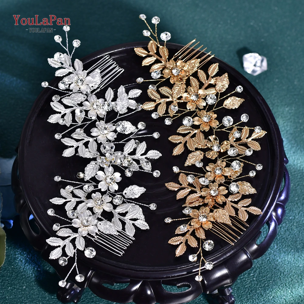 

YouLaPan Bridal Headwear Wedding Rhinestone Hair Comb Alloy Women Hair Jewelry Fashion Bride Headdress Hair Accessories HP843