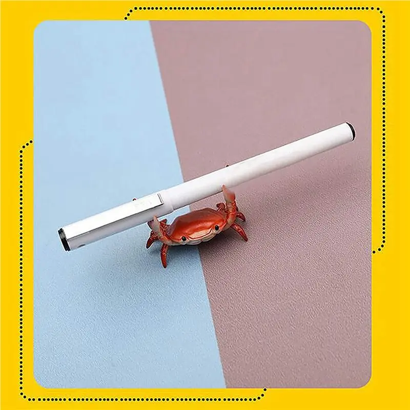 4X Japanese Creative Cute Crab Pen Holder Weightlifting Crabs Penholder Bracket Storage Rack Gift Stationery B