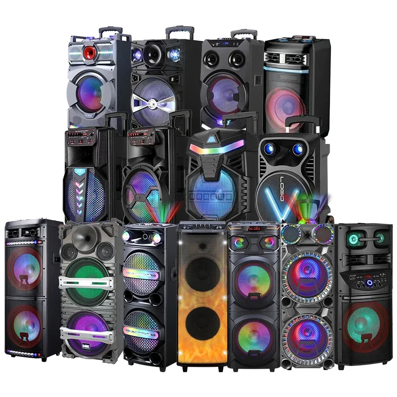 

HS TD1270 BT karaoke wireless bluetooth Pull bar portable Super large speaker subwoofer bass dj party speaker series