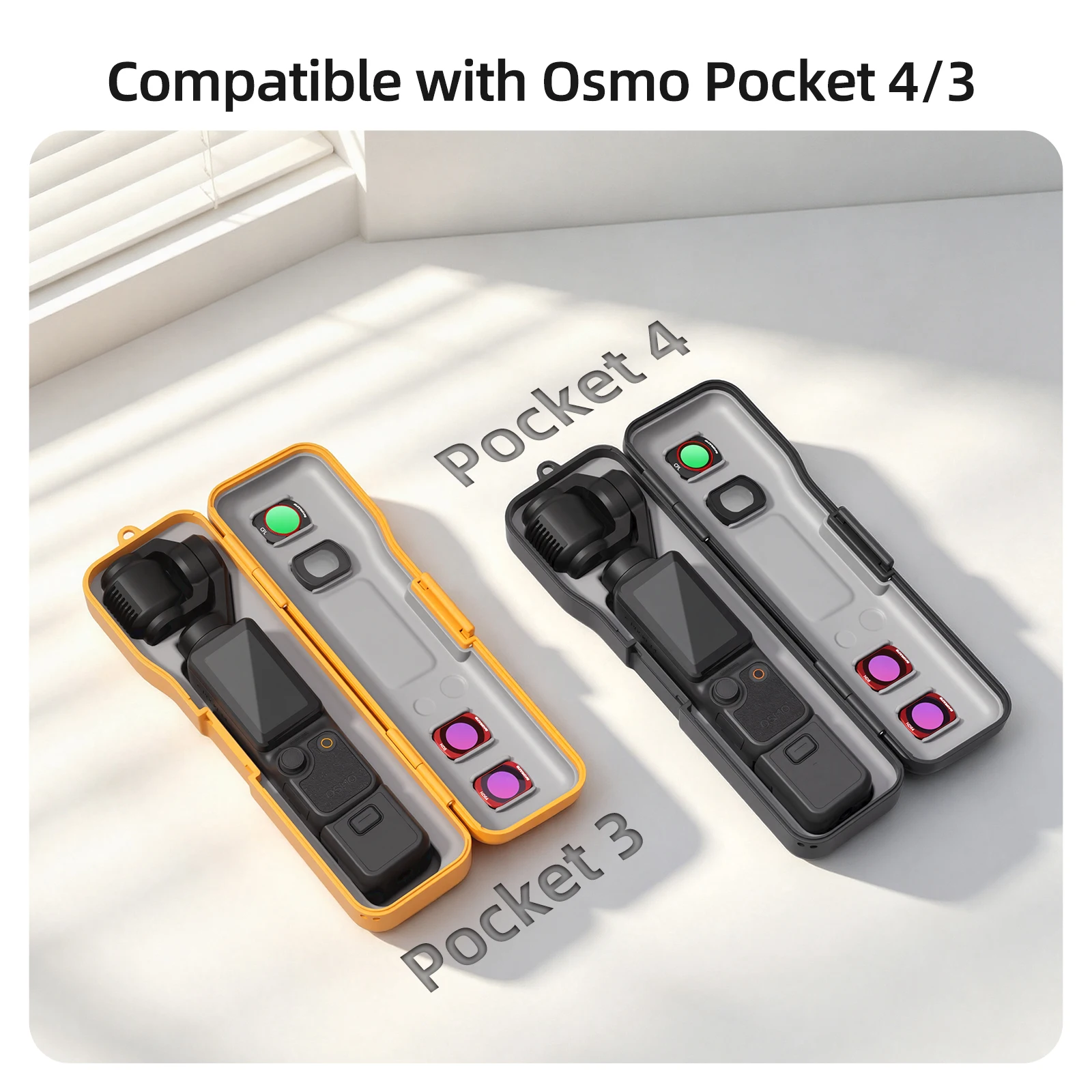 Suitable for DJI Pocket 4/3 camera storage box integrated protective case filter storage