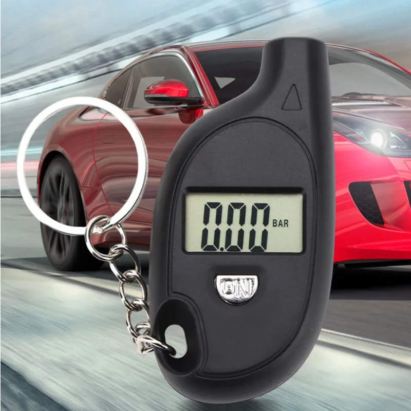 Mini Keychain Digital Tire Pressure Gauge High-precision Portable Tire Pressure Meter Tool for Measuring Air Pressure