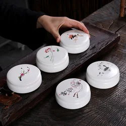 Mini lattina da tè in ceramica personalizzata piccola scatola da tè portatile da viaggio portatile sigillata in polvere contenitore da tè cinese retrò