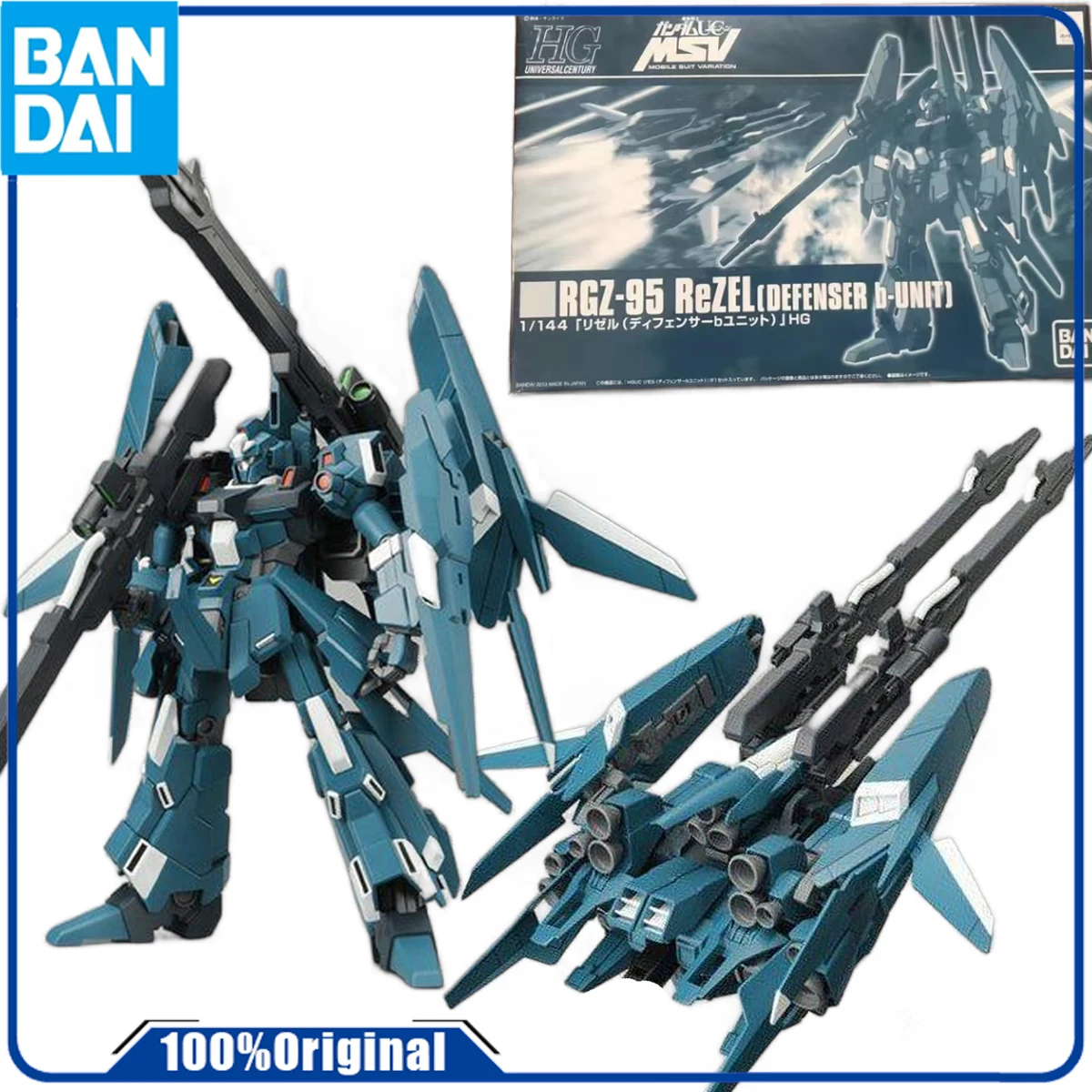 Bandai Original     HGUC LIMITED EDITION RICHEL DEFENSER B-UNIT  Anime Action Figure Assembly Model Toys Collectible Model Ornam