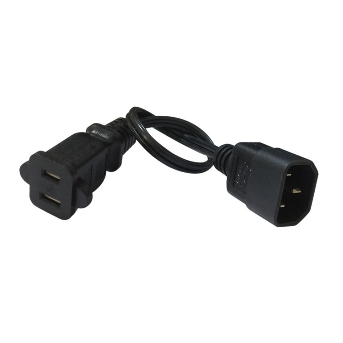 JORINDO IEC 320 C14 Male Plug to USA  Female Socket Power Adapter Cable,C14 3 PIN to Nema 1-15R 2 PIN Power Adaptor Cord