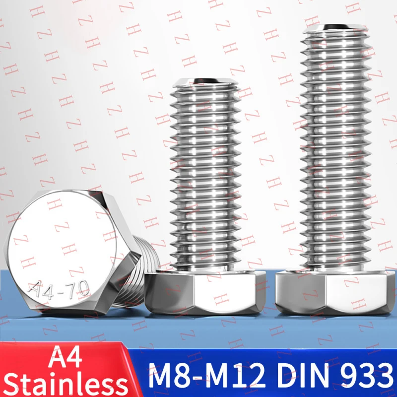

U+ M8 - M12 HEXAGON HEAD FULLY THREADED SET SCREWS A4 STAINLESS STEEL BOLTS DIN933【Wholesale private message sellers】