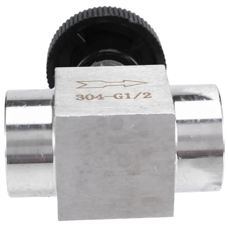 Exquisite- 1/2 Inch BSP Equal Female Thread SS 304 Stainless Steel Flow Control Shut Off Needle Valve