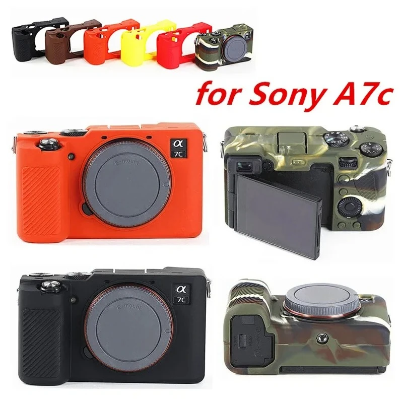 Armor Skin Silicone Camera Case,Multi-Model Mirrorless Protective Bag For Sony A7M4 A7IV A7C ZV1 A7S A7R A9II A9M2